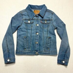 Levi’s Denim Jean Jacket Buttons Pockets Girl’s Youth Size Small